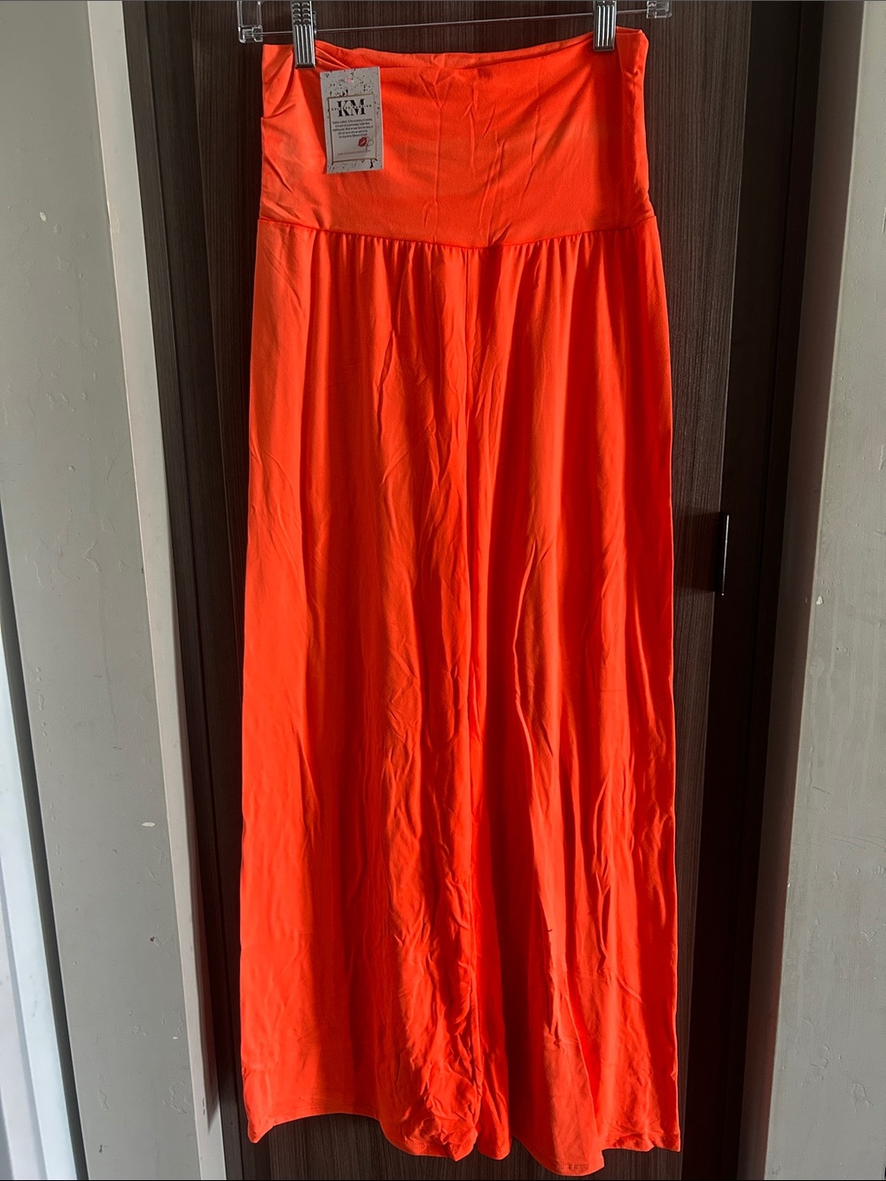 High-Waist Orange Maxi pants